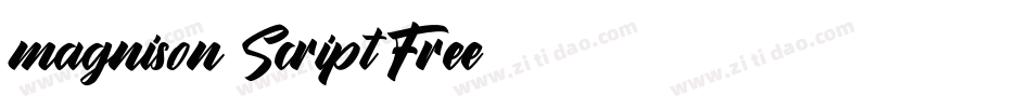 magnison Script Free字体转换